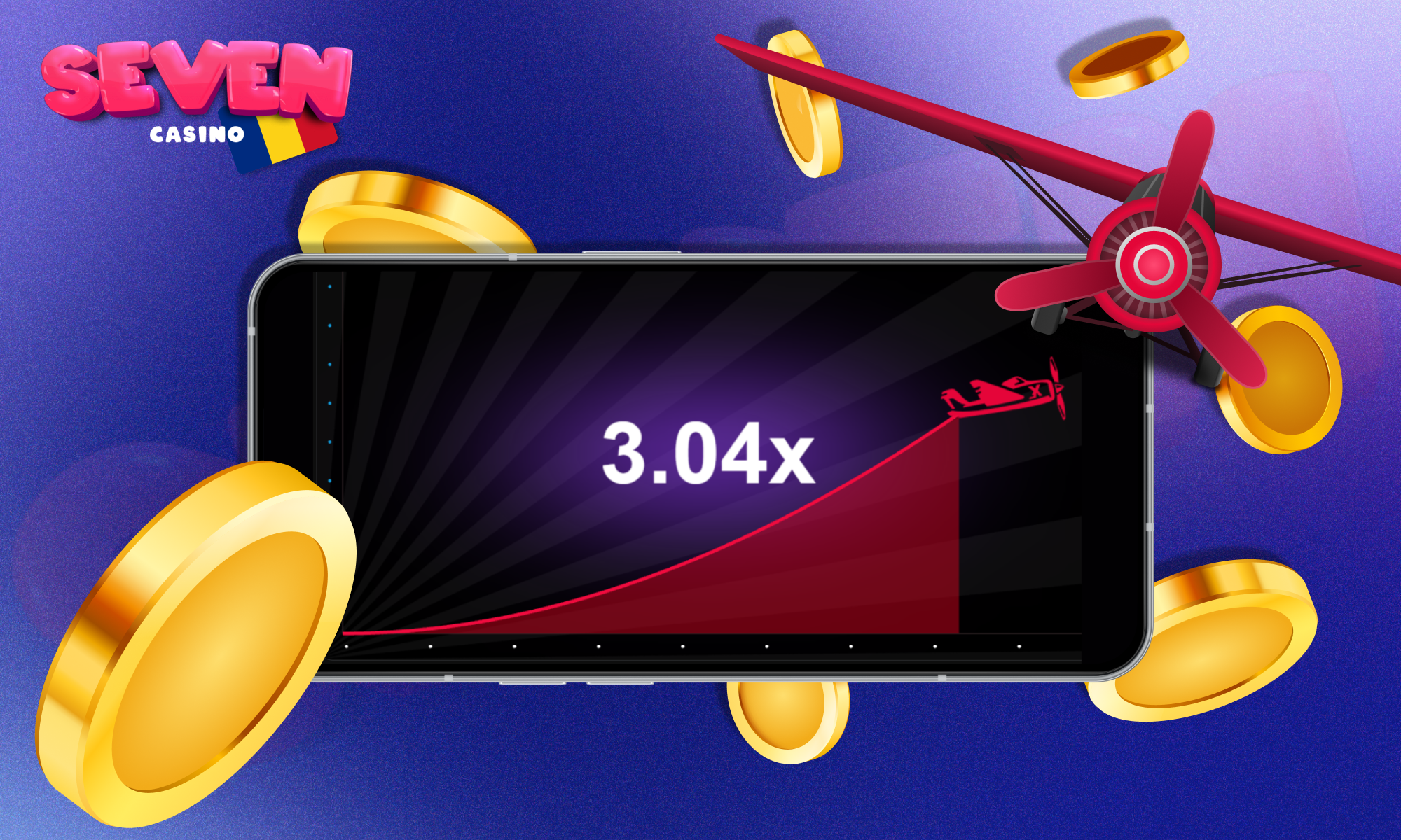Jocul Aviator la Seven Casino