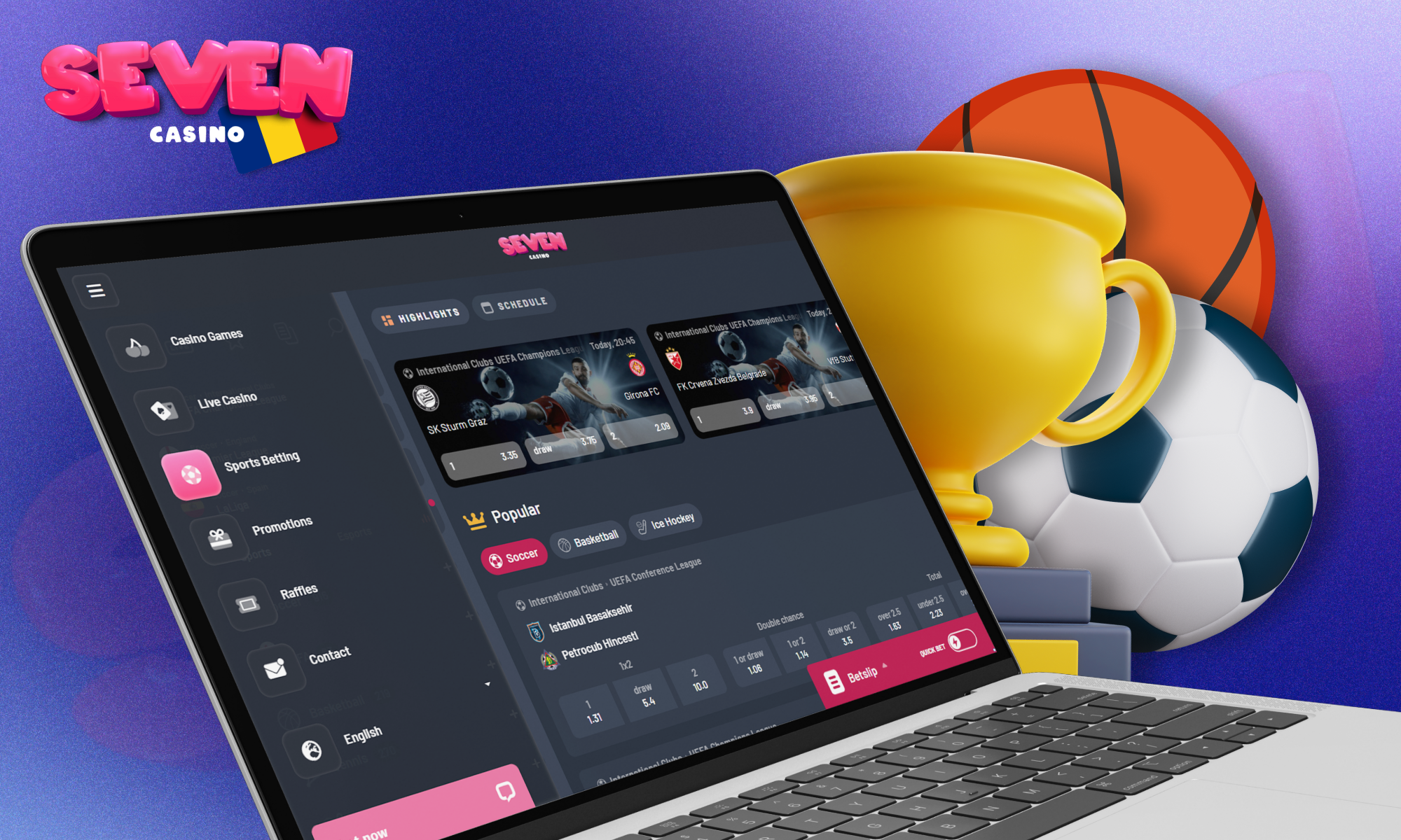 Oferte de pariuri sportive la Seven Casino